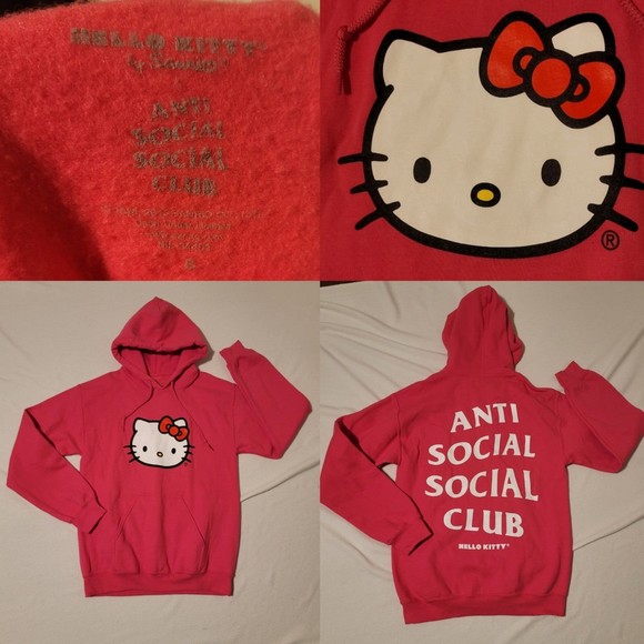 Anti Social Social Club × Hello Kitty Hoodie Pink S - Picture 8 of 8